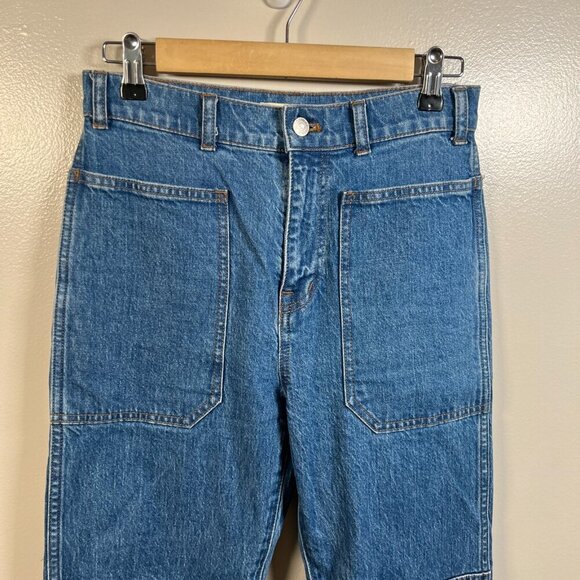Madewell 90s Straight Utility High Rise Jeans Size 26 Blue Denim Retro - Picture 5 of 12